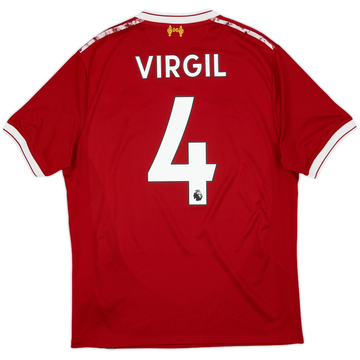 2017-18 Liverpool 125 ans Maillot domicile Virgil #4 - 5/10 - (M)