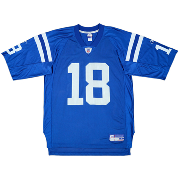2002-04 Indianapolis Colts Manning #18 Reebok Maillot domicile On Field - 9/10 - (L)