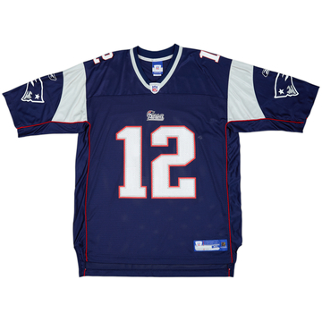 2005-06 New England Patriots Brady #12 Reebok On Field Maillot domicile - 9/10 - (XL)