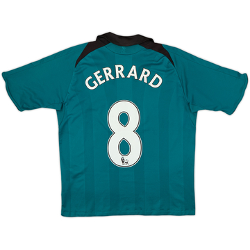 2008-09 Liverpool Maillot Third Gerrard #8 - 6/10 - (M.Boys)