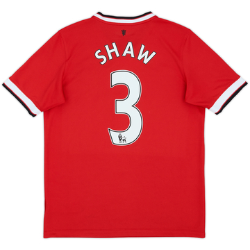 Maillot domicile Manchester United 2014-15 Shaw #3 - 7/10 - (XL.Boys)