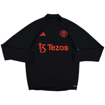 2023-24 Manchester United adidas 1/4 Zip Drill Top - 8/10 - (M)