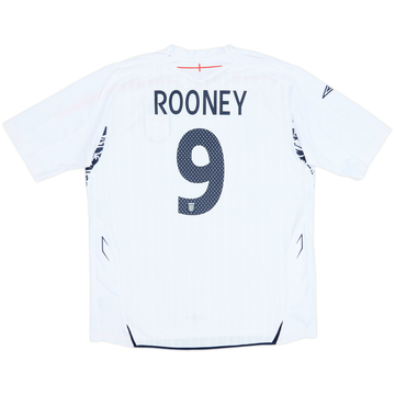 2007-09 England Maillot Domicile Rooney #9 - 6/10 - (XL)