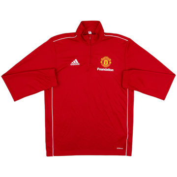 2020-21 Manchester United Foundation adidas Haut d'entraînement 1/4 Zip - 8/10 - (M)