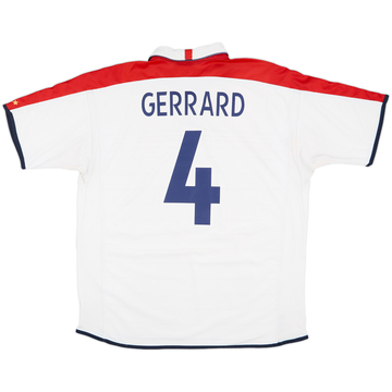 2003-05 Maillot domicile Angleterre Gerrard #4 - État 6/10 - (XXL)