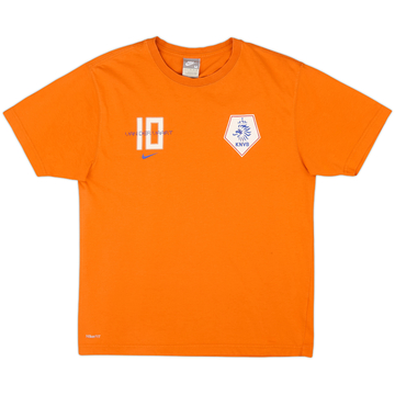 2008-09 Netherlands Nike T-shirt graphique Van Der Vaart #10 - 7/10 - (M)