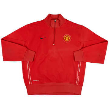 2010-11 Manchester United Nike Sweat 1/4 Zip - 8/10 - (M)