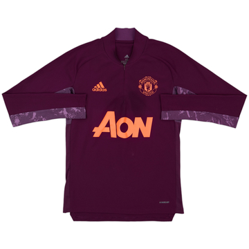 2020-21 Manchester United adidas Haut d'entraînement 1/4 Zip - 7/10 - (XS)
