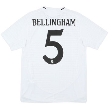 2024-25 Real Madrid Maillot Domicile Authentique Bellingham #5 - 8/10 - (M)