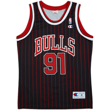 1995-97 Chicago Bulls Rodman #91 Champion Maillot alternatif - 9/10 - (M)