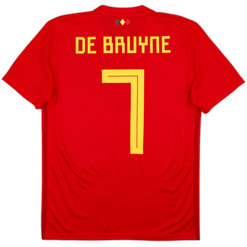 2018-19 Belgium Maillot Domicile De Bruyne #7 (S)
