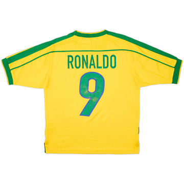 1998-00 Brazil Maillot Domicile Ronaldo #9 - 6/10 - (S)