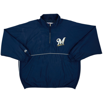 2000s Milwaukee Brewers Majestic Haut d'entraînement 1/4 Zip - 7/10 - (XL)