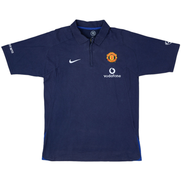 2005-06 Manchester United Nike Polo zippé 1/4 - 8/10 - (M)