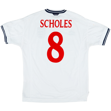 1999-01 Angleterre Maillot domicile Scholes #8 - 6/10 - (L)
