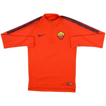 2018-19 Roma Nike 1/4 Zip Haut d'entraînement Squad - 8/10 - (S)