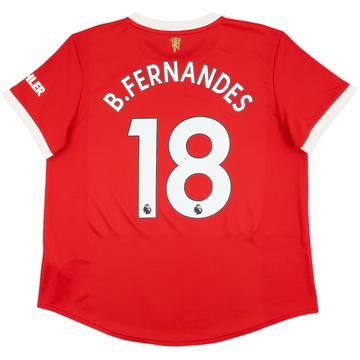 2021-22 Manchester United Maillot domicile B.Fernandes #18 - 7/10 - (Femme XXL)