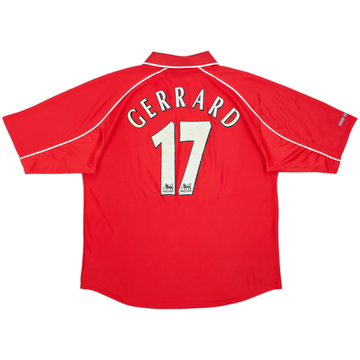 2000-02 Liverpool Maillot Domicile Gerrard #17 - 6/10 - (L)