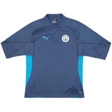 2024-25 Manchester City Puma Haut d'entraînement 1/4 de zip - 10/10 - (M)
