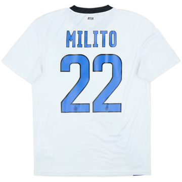 2011-12 Inter Milan Maillot extérieur basique Milito #22 - 7/10 - (M)