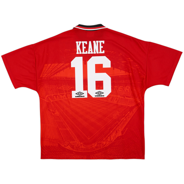1994-96 Manchester United Maillot Domicile Keane #16 - 9/10 - (XXL)