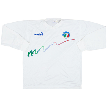 1990 Italy Diadora Maillot d'entraînement ML - 5/10 - (XL)