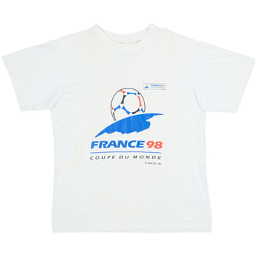 1998 France 98 Coupe Du Monde T-shirt graphique - 6/10 - (S)