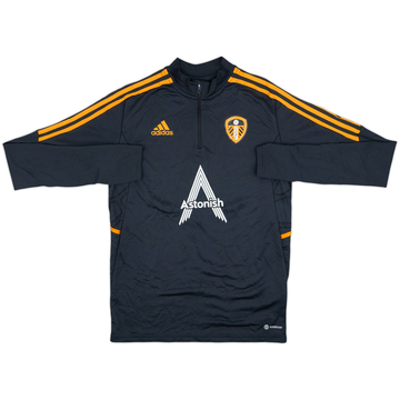2022-23 Leeds United adidas Haut d'entraînement 1/4 Zip - 7/10 - (XS)