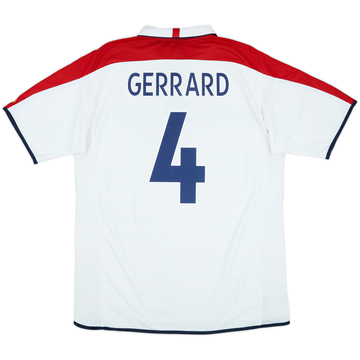 2003-05 England Maillot Domicile Gerrard #4 - 6/10 - (XL)