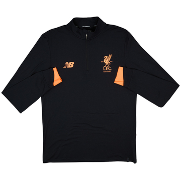 2017-18 Liverpool New Balance Haut d'entraînement 1/4 Zip - 10/10 - (L)
