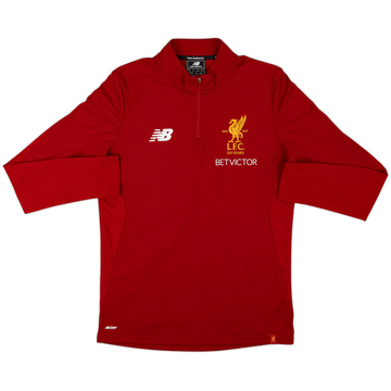 2017-18 Liverpool New Balance 1/4 Zip Drill Top - 10/10 - (S)