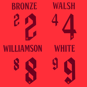 2022-23 England Lionesses Flocage Extérieur