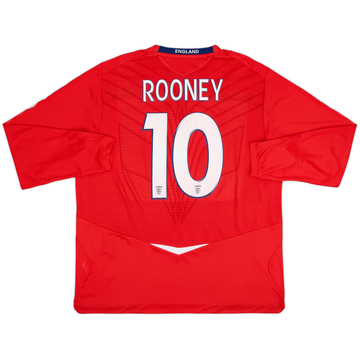 2008-10 England Maillot Extérieur ML Rooney #10 - 10/10 - (XXL)