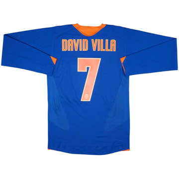 2005-06 Valencia Maillot extérieur ML version joueur David Villa #7 - 6/10 - (S)