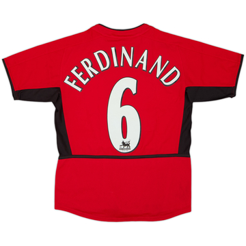 2002-04 Manchester United Maillot domicile Ferdinand #6 - 8/10 - (S.Boys)