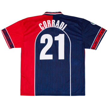 1999-00 Cagliari Maillot Domicile préparé Corradi #21