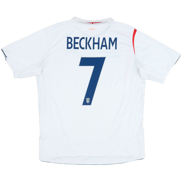 2005-07 England Maillot Domicile Beckham #7 - 5/10 - (XL)