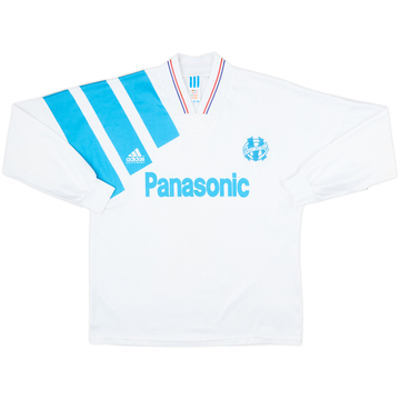 1991-92 Olympique Marseille Maillot domicile manches longues - 8/10 - (M/L)