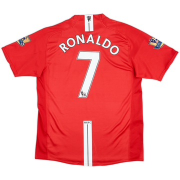2007-09 Manchester United Maillot Domicile Ronaldo #7 - 8/10 - (M)