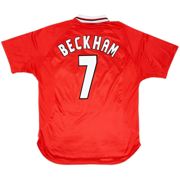 1997-00 Manchester United Maillot CL Beckham #7 - 8/10 - (XL)