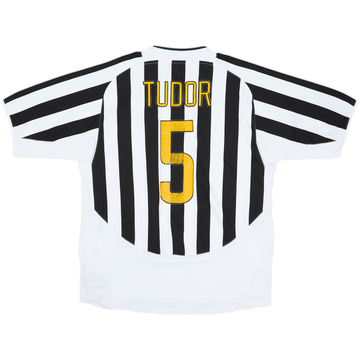 2003-04 Juventus Maillot Domicile Tudor #5 - 4/10 - (XL)