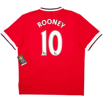 2014-15 Manchester United Maillot Domicile Rooney #10 (XL)
