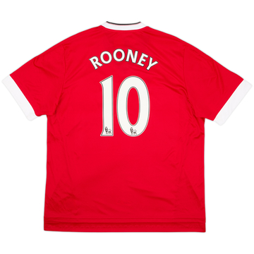 2015-16 Manchester United Maillot domicile Rooney #10 (XL)