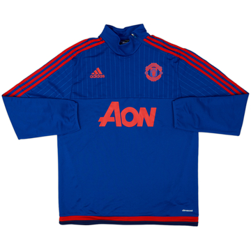 2015-16 Manchester United adidas Haut d'entraînement 1/4 Zip - 10/10 - (L)