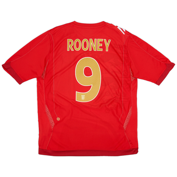 2006-08 Angleterre Maillot extérieur Rooney #9 - 6/10 - (XL)