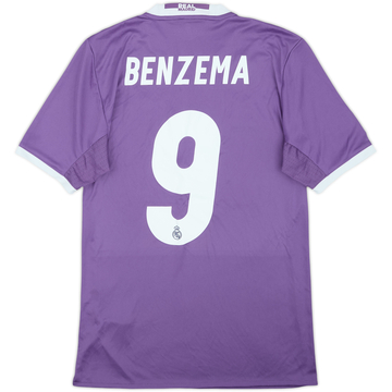2016-17 Real Madrid Maillot extérieur Benzema #9 (XS)