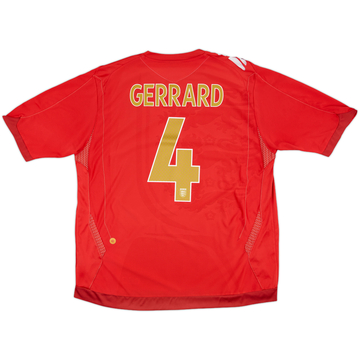 2006-08 England Maillot extérieur Gerrard #4 - 6/10 - (XXL)
