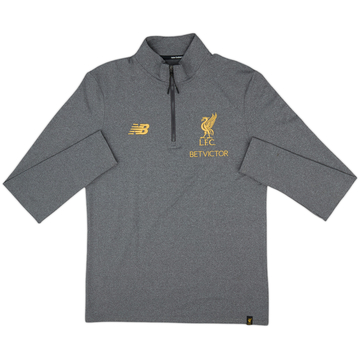2017-18 Liverpool New Balance Haut d'entraînement 1/4 Zip - 8/10 - (S)
