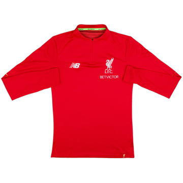 2018-19 Liverpool New Balance Haut d'entraînement 1/4 Zip - 8/10 - (M)