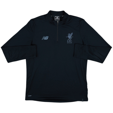 2017-18 Liverpool New Balance Haut d'entraînement 1/4 Zip - 8/10 - (L)